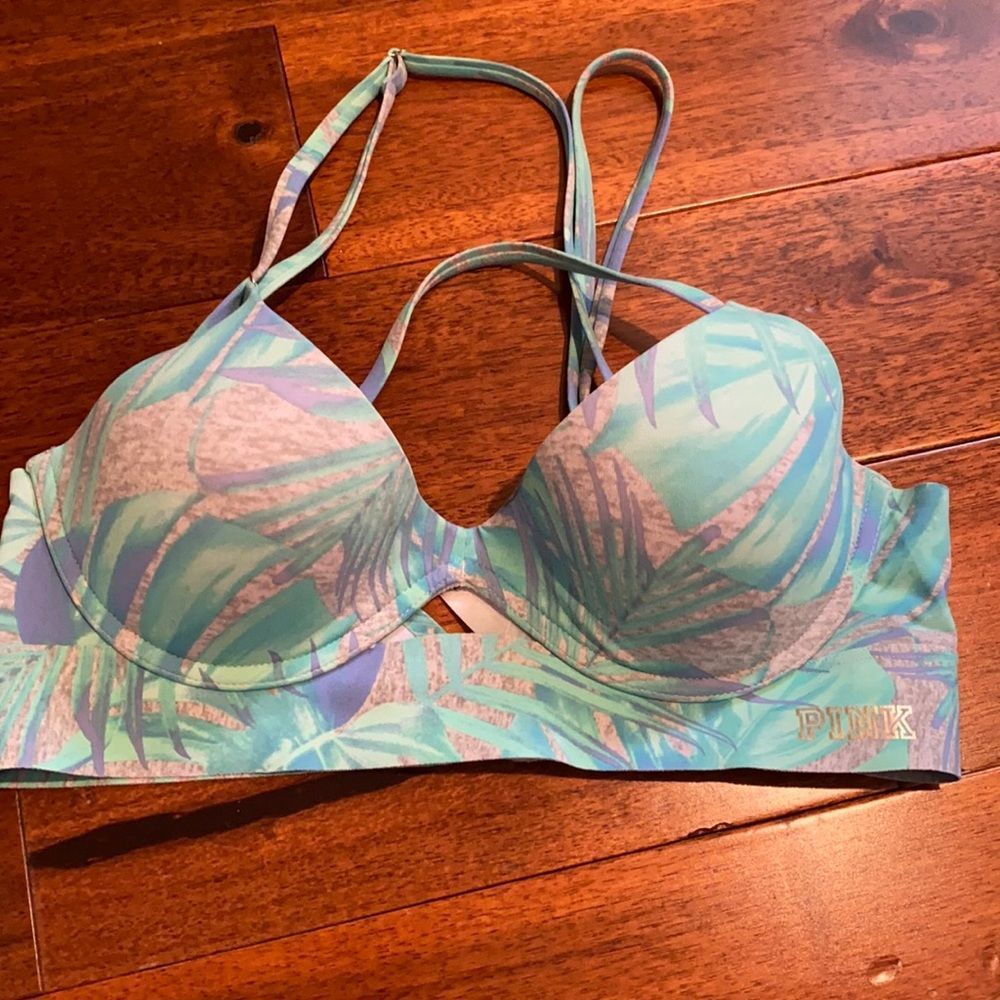 PINK swim push-up scoop top